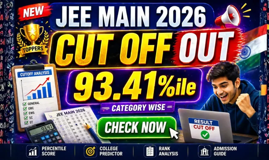 JEE Main Cut Off 2026 (Out)
