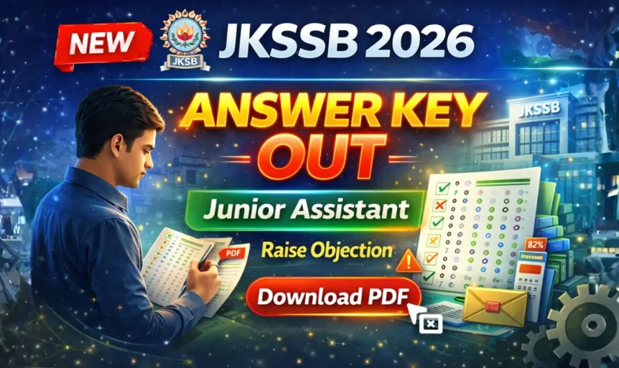 JKSSB Junior Assistant Answer Key 2026 OUT, Download PDF & Raise Objection