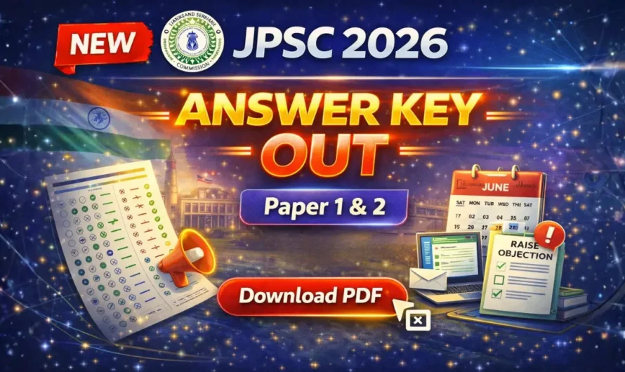JPSC Civil Services PT Answer Key 2026 Released – Download Paper 1 & 2 PDF