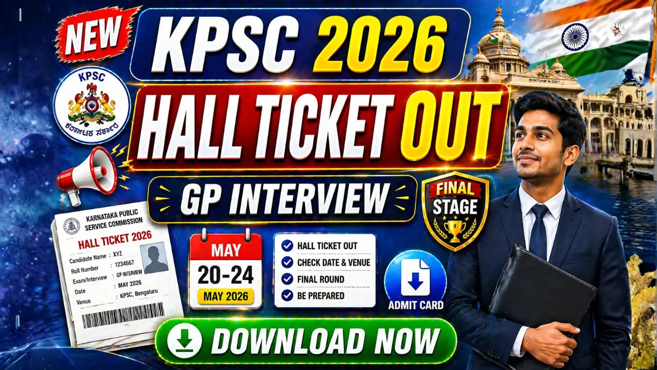 KPSC Hall Ticket 2026 OUT – Download for Gazetted Probationers
