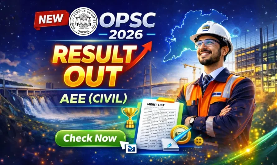 OPSC AEE Result 2026 OUT | Check Assistant Executive Engineer Interview List