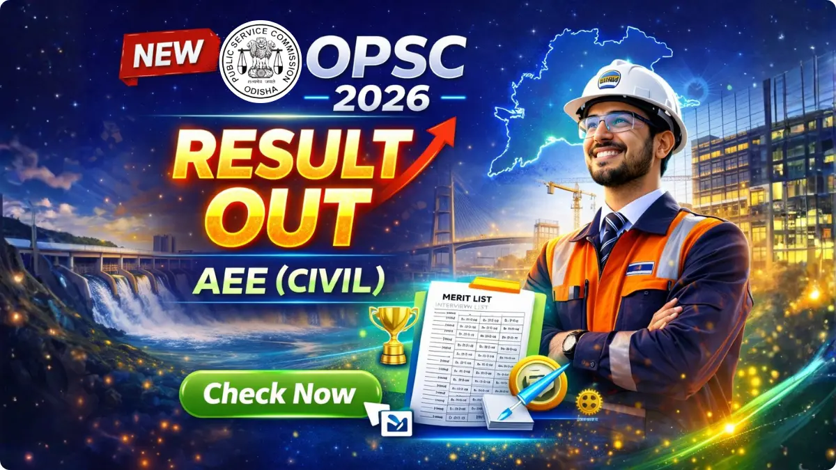 OPSC AEE Result 2026 OUT | Check Assistant Executive Engineer Interview List