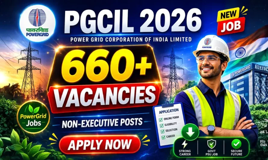 PGCIL PowerGrid Recruitment 2026 | Apply Online for 660+ Non-Executive Posts