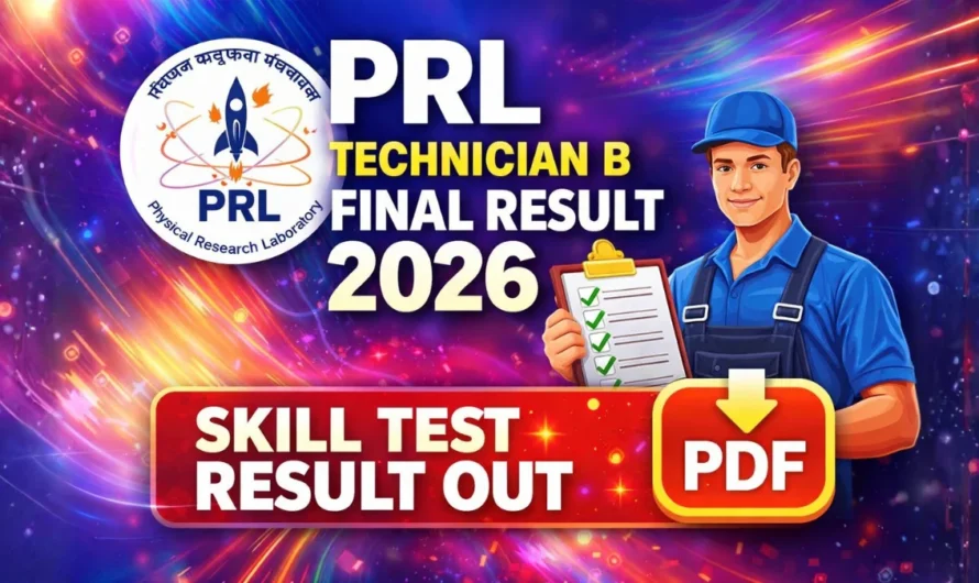 PRL Technician B Final Result 2026 Out