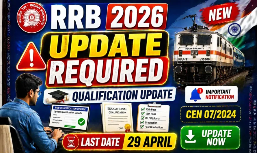 RRB Qualification Update 2026 – Ministerial & Isolated Posts