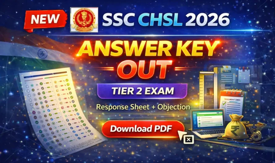 SSC CHSL Tier 2 Answer Key 2026 OUT