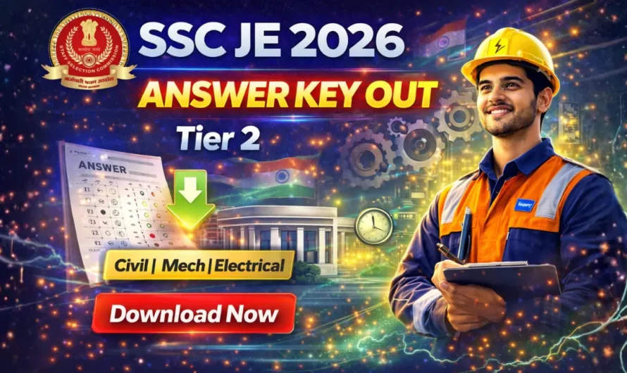 SSC JE Tier 2 Answer Key 2026 OUT