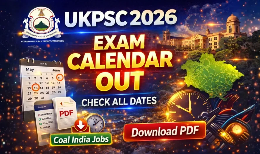 UKPSC Exam Calendar 2026 OUT | Check Complete Exam Dates & Download PDF