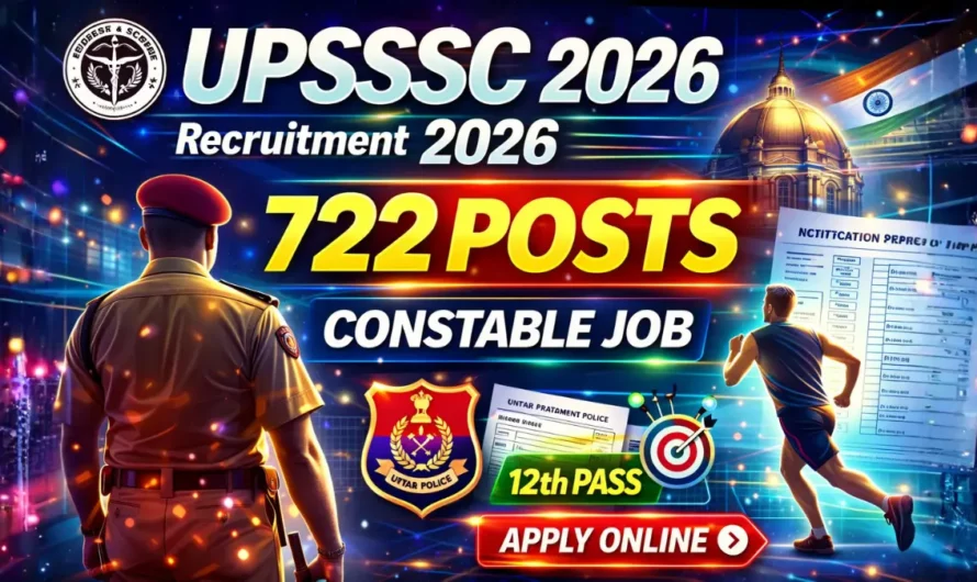 UPSSSC Excise Constable Recruitment 2026: Apply Online for 722 Posts