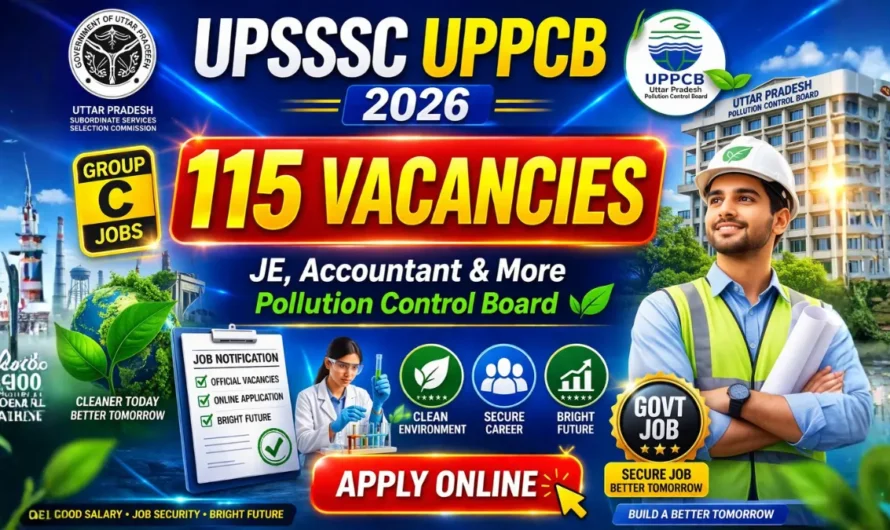 UPSSSC UPPCB Recruitment 2026 Apply Online for 115 Group C Posts | JE, Accountant & More