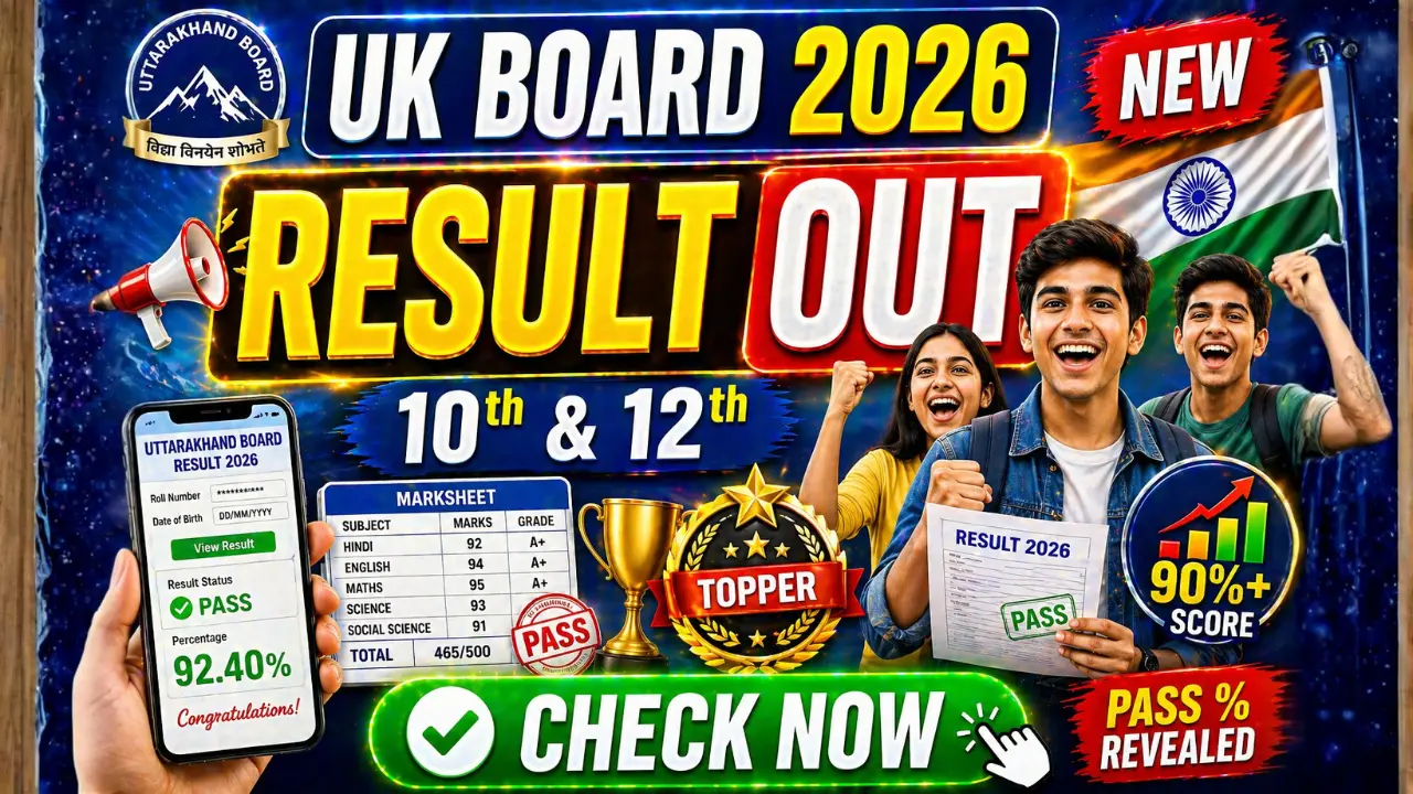 Uttarakhand Board Result 2026 OUT – Check UBSE 10th & 12th Result Online