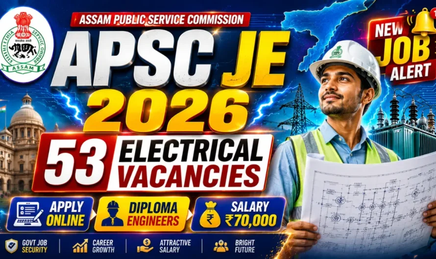 Assam PSC JE (Electrical) Recruitment 2026