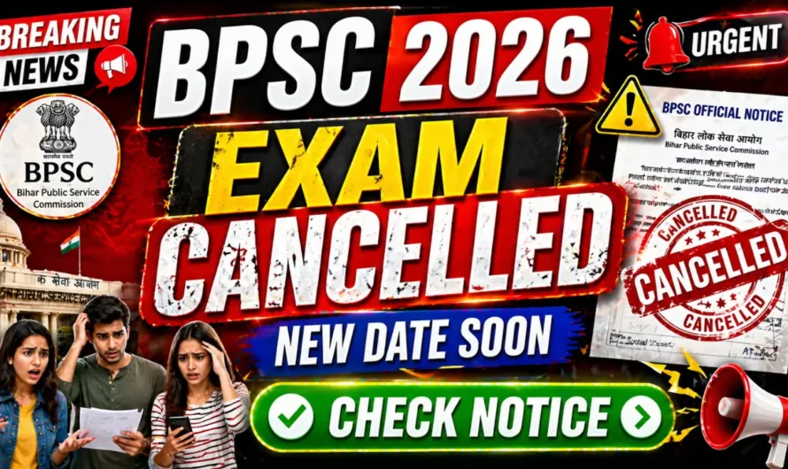 BPSC AEDO Exam 2026 Cancelled – Check Notice