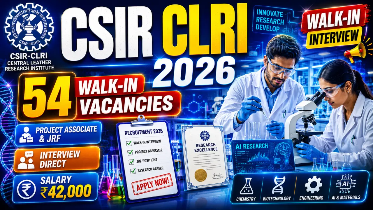 CSIR CLRI Recruitment 2026
