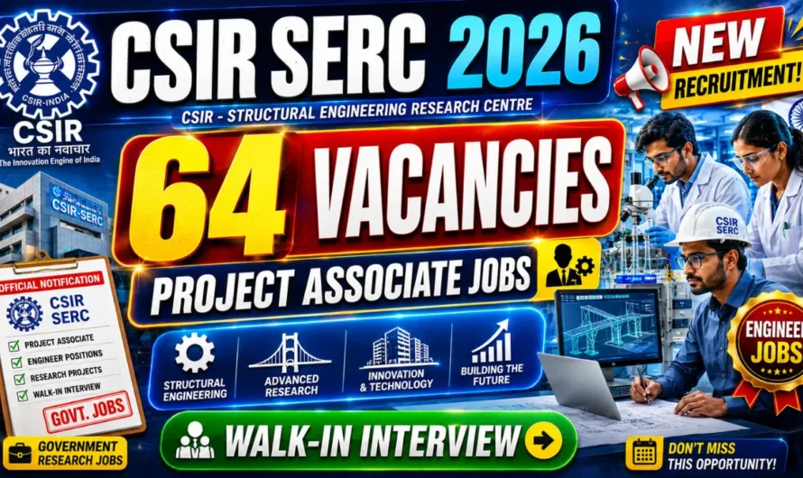 CSIR SERC Recruitment 2026