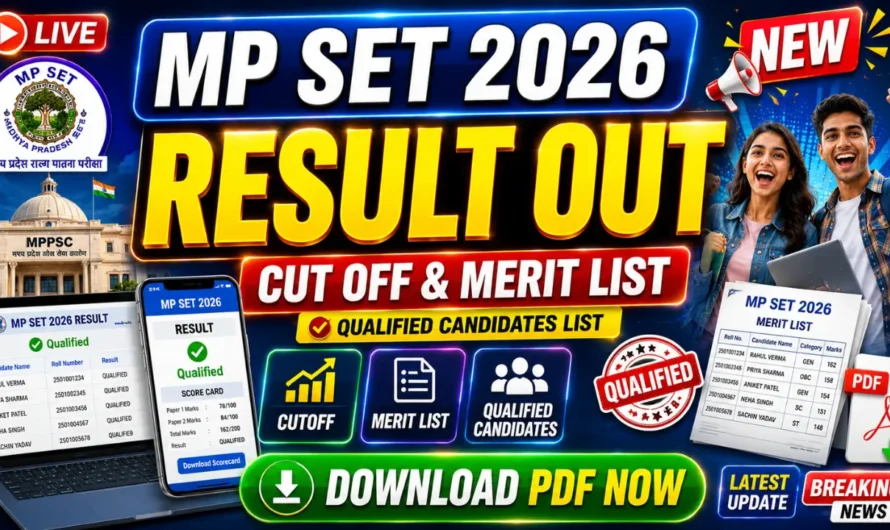 MP SET Result 2026 Out