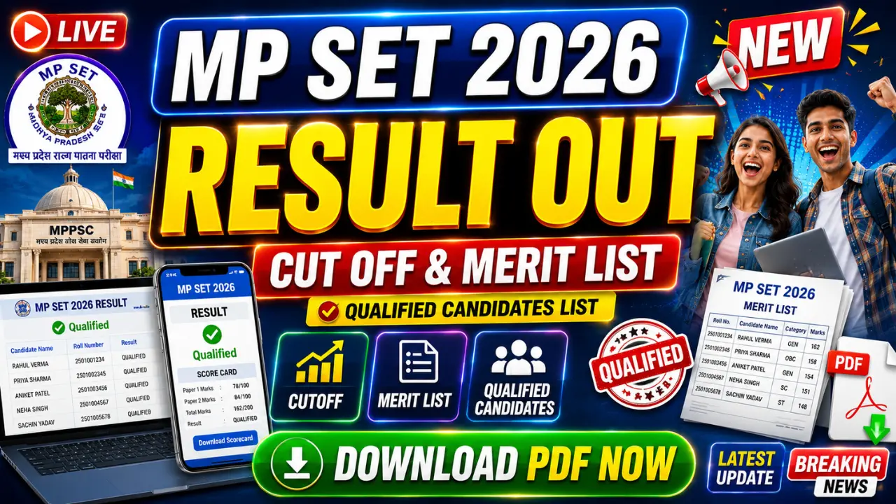MP SET Result 2026 Out