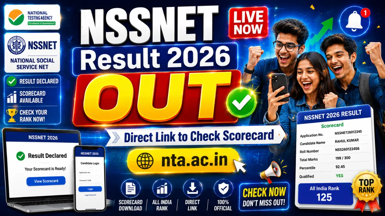 NTA NSSNET Result 2026