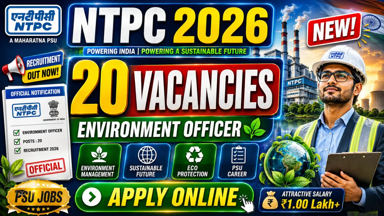 NTPC Assistant Officer Environment Management Recruitment 2026