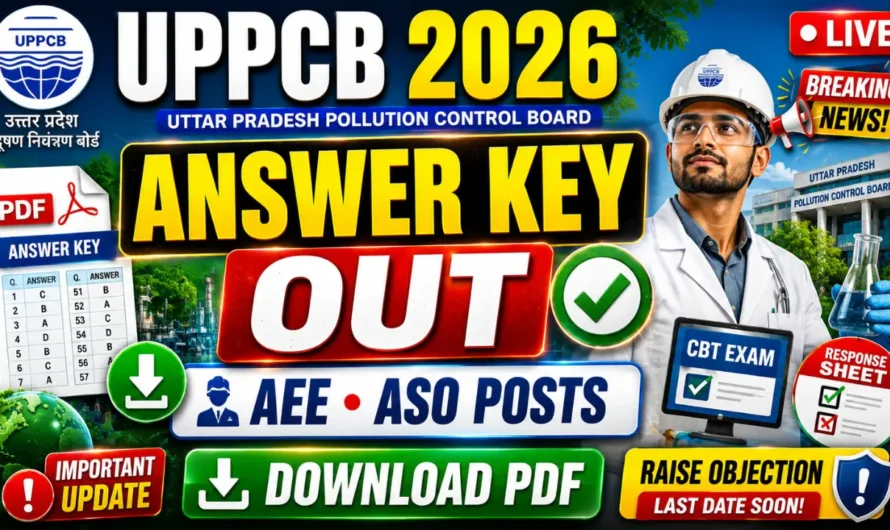 UPPCB AEE, ASO Answer Key 2026 Out