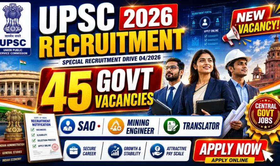 UPSC Special Recruitment Drive 04/2026