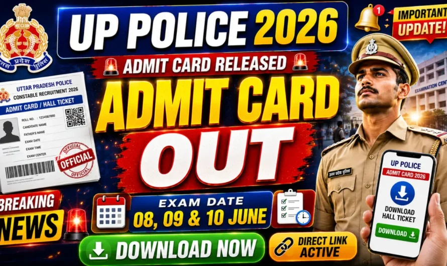 UP Police Constable Admit Card 2026 Out: Download Hall Ticket