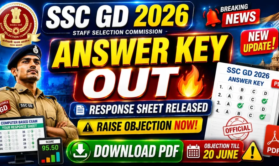 SSC GD 2026 Answer Key Out