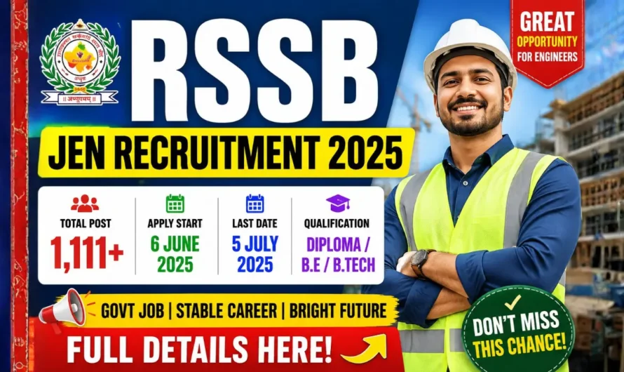 RSSB JEN Recruitment 2026
