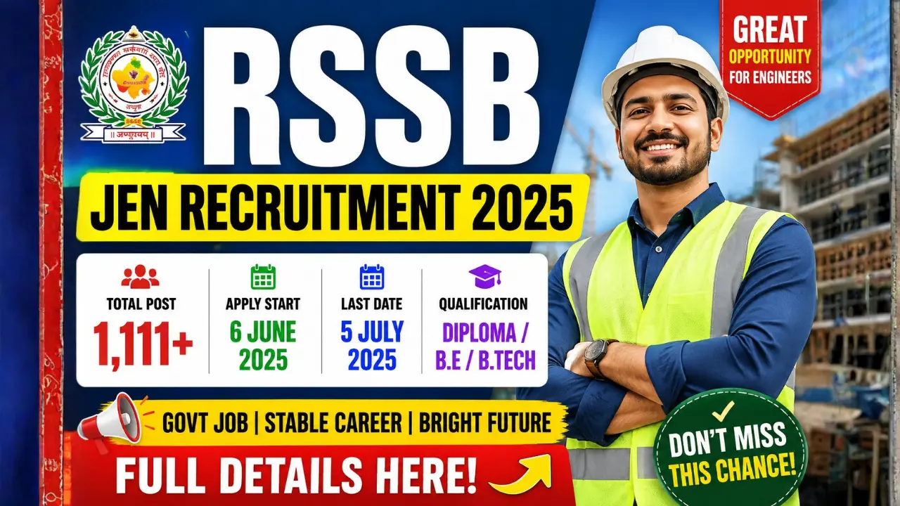 RSSB JEN Recruitment 2026